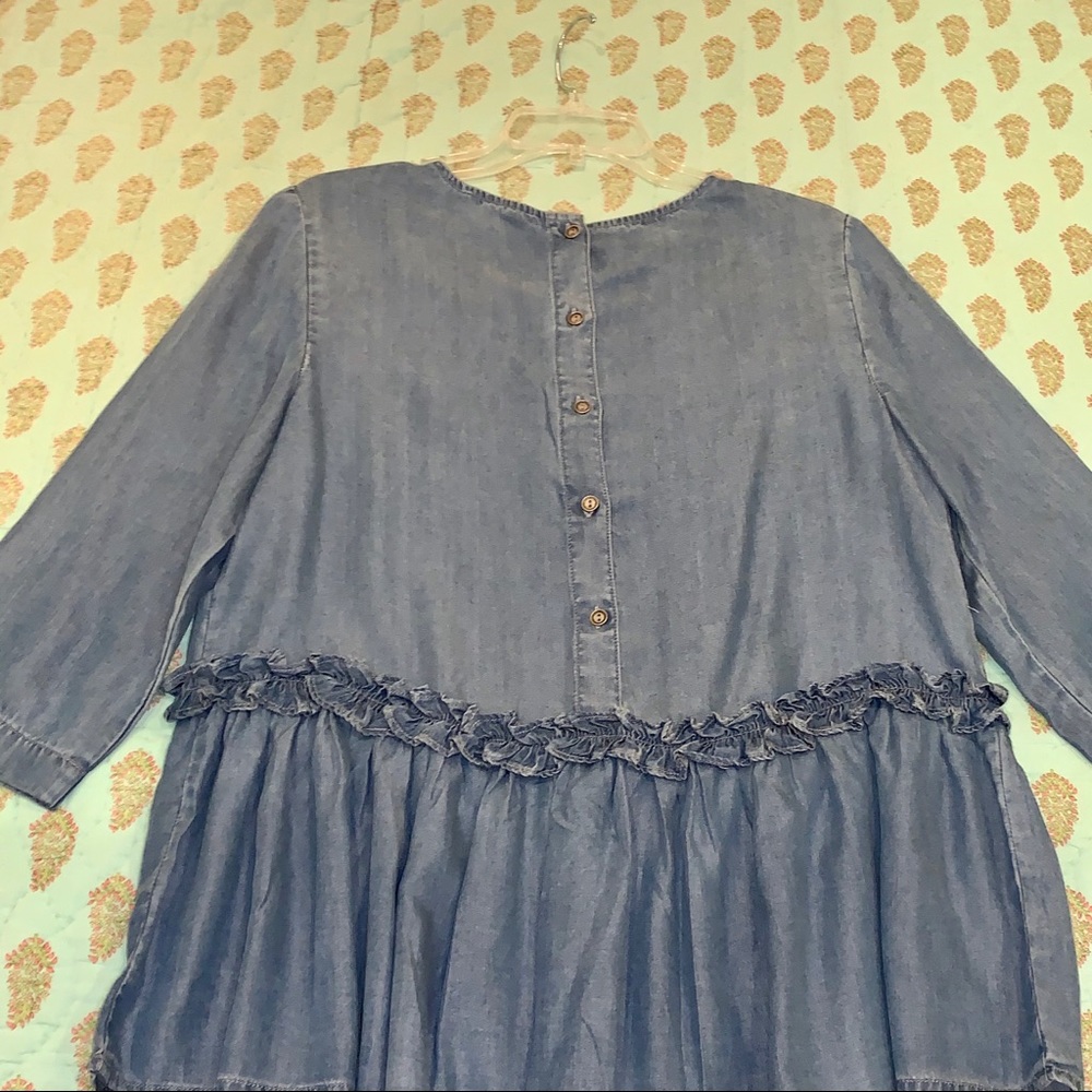 Denim peplum top - Picture 3 of 3